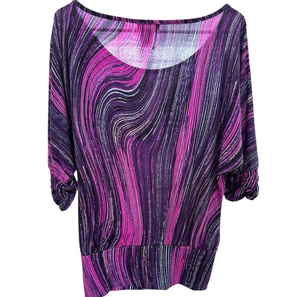 Candie's Women Tops Purple Colors Size Medium 3/4 Sleeves, Pre-owned - Picture 4 of 4
